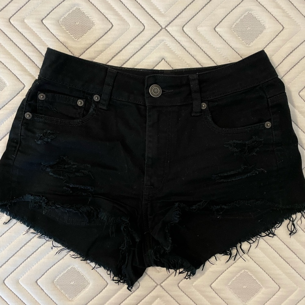 American Eagle Black Jean Shorts